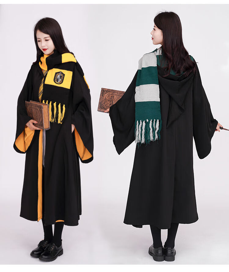 魔法袍cos校服斗篷装学院赫敏斯莱特林周边霍格沃茨全套蛇院魔法袍m