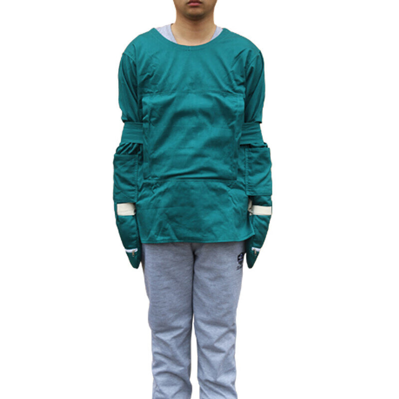 精神科病人老人床上约束衣约束带防抓安全衣约束服 躁动安全束缚 绿色