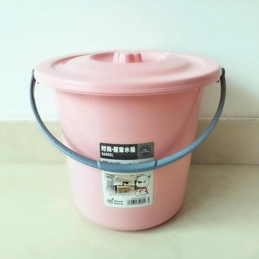 加厚塑料小号手提水桶家用迷你桶玩具收纳画画洗笔油漆钓鱼桶蓝色6升
