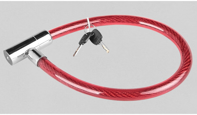 自行车钢丝锁环型锁钢缆锁软锁钢条锁老款车锁防盗锁马蹄锁链条锁