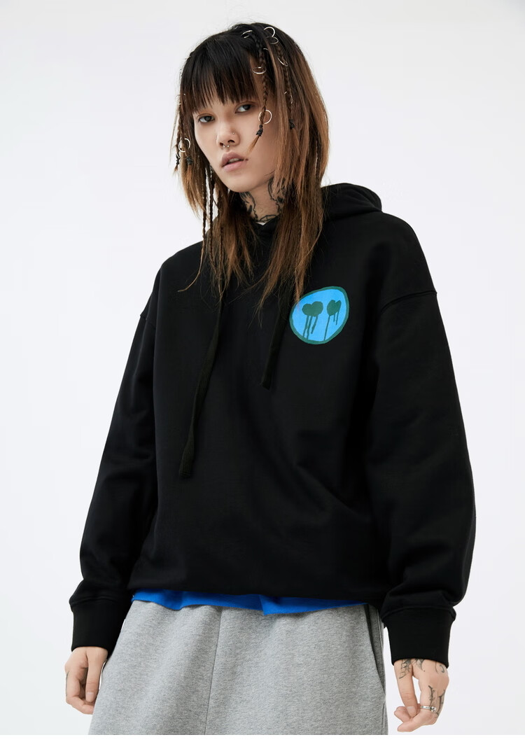 【inxx streetlab】hypestuff 潮牌情侣宽松印花连帽