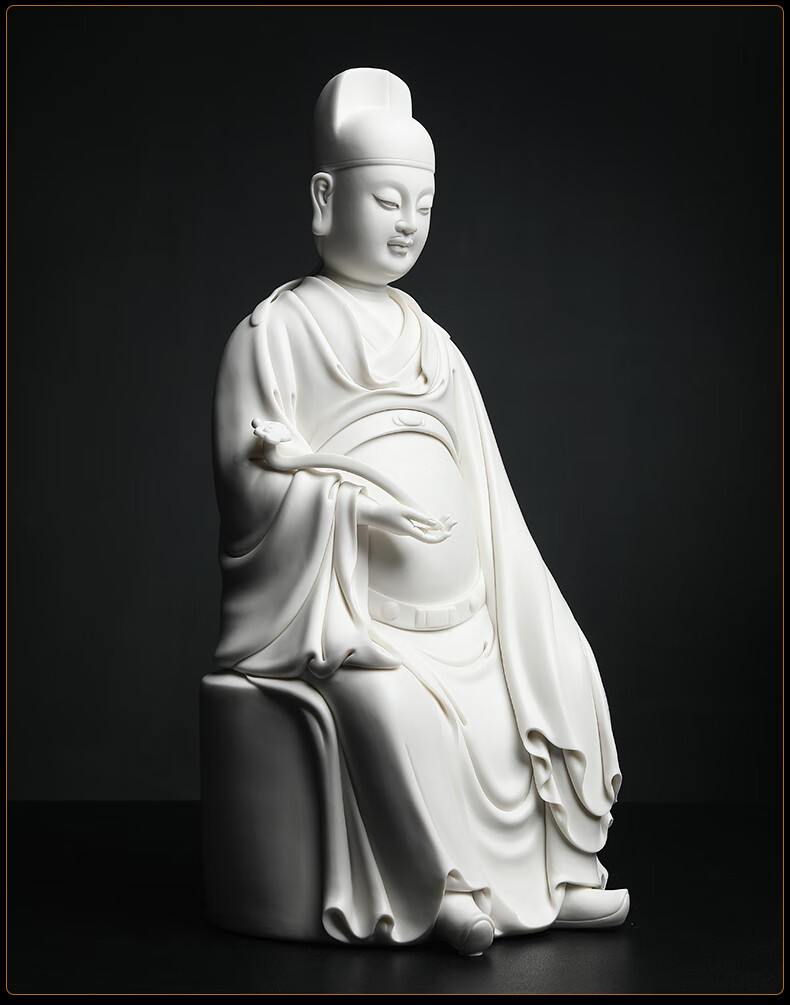 戴玉堂文昌帝君像陶瓷风水摆件德化白瓷大师雕塑神像书房摆件文昌星君