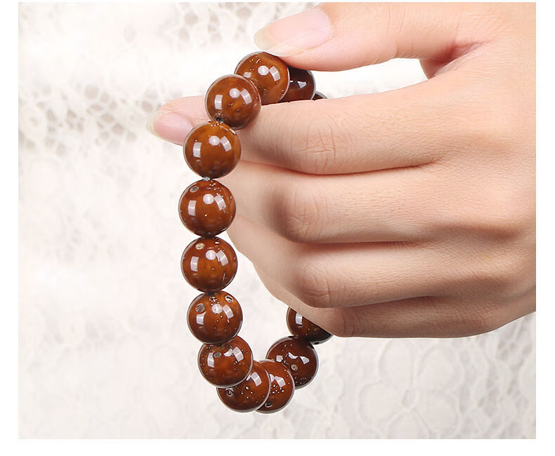 紫金鼠三眼菩提手串正圆光珠男士文玩菩提手串原籽 a 紫金鼠13mm16颗