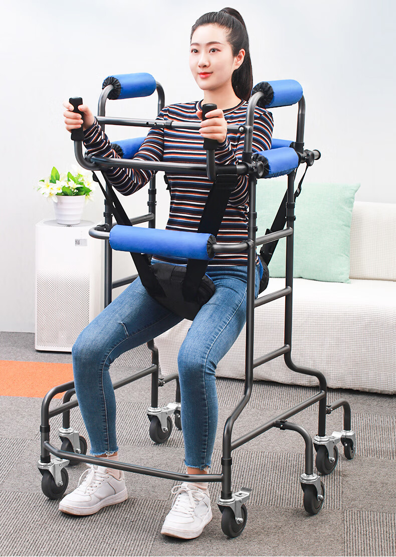 学步车残疾人辅助站立架助行器防摔偏瘫老人康复训练器材走路 康恩贝