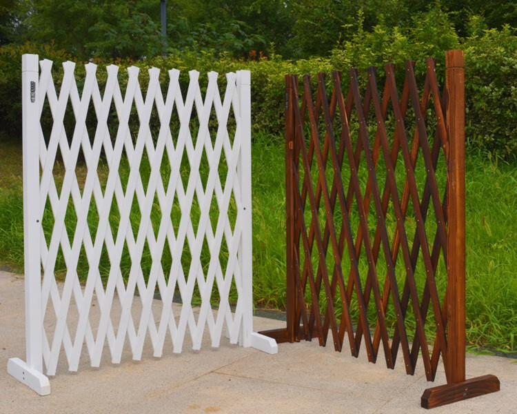 瑾园碳化防腐木栅栏插地围栏隔断拉网花园草坪栅栏护栏栏杆围栏小篱笆