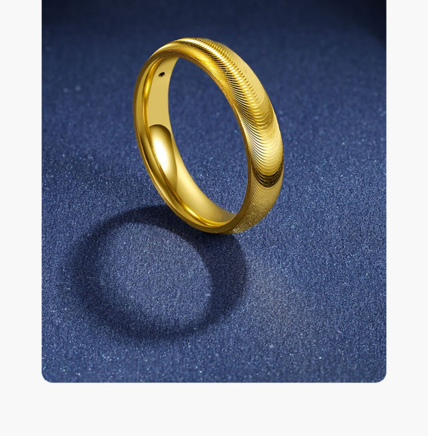 金六·福款式999足金猫眼黄金戒指女5d无氢硬金金cnc闪耀猫眼戒尾戒