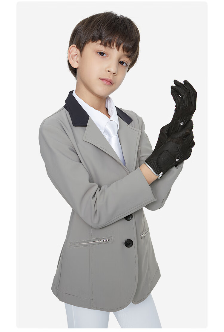 儿童马术西服秋冬专业骑士服男女儿童马术比赛服马术上衣藏青4码其它