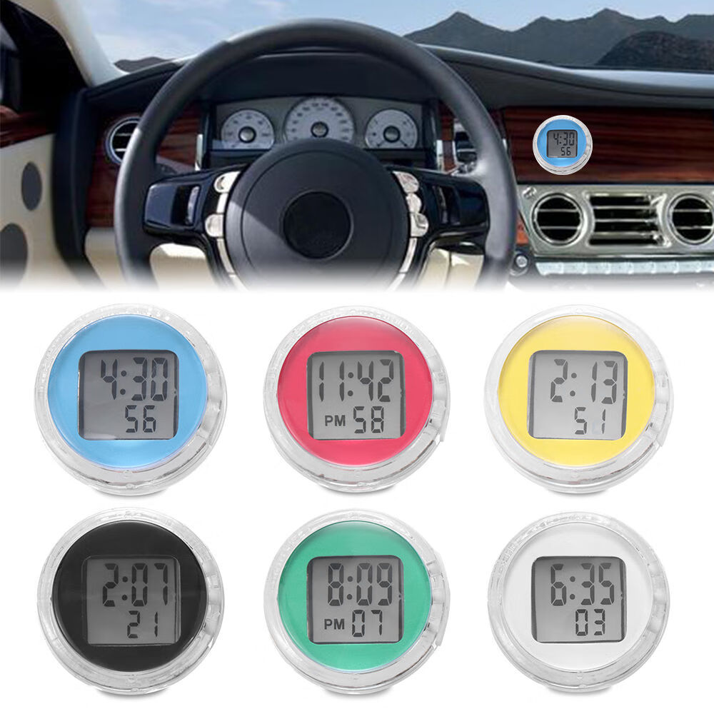 车载电子表车内电子时钟电动摩托车防水车载时钟表车用数字钟摆件