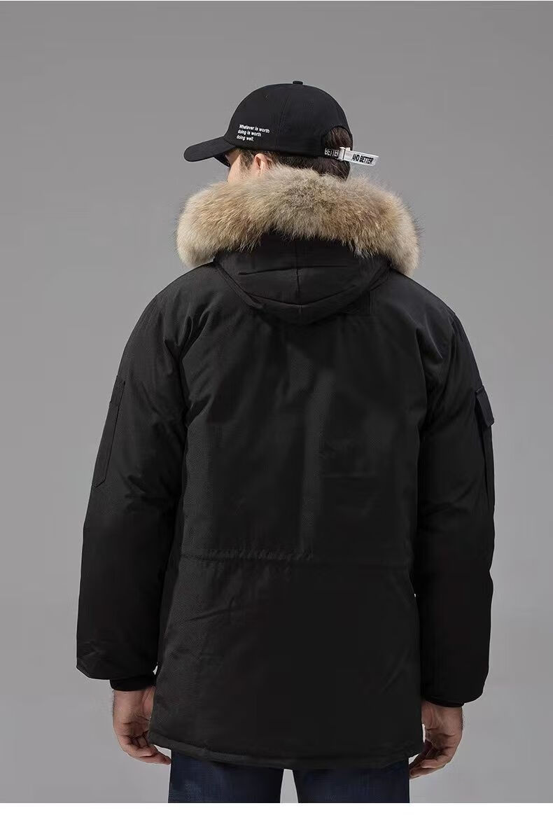 08羽绒服大鹅女工装加厚户外加拿大情侣中保暖通用款长款 01 石墨灰 m