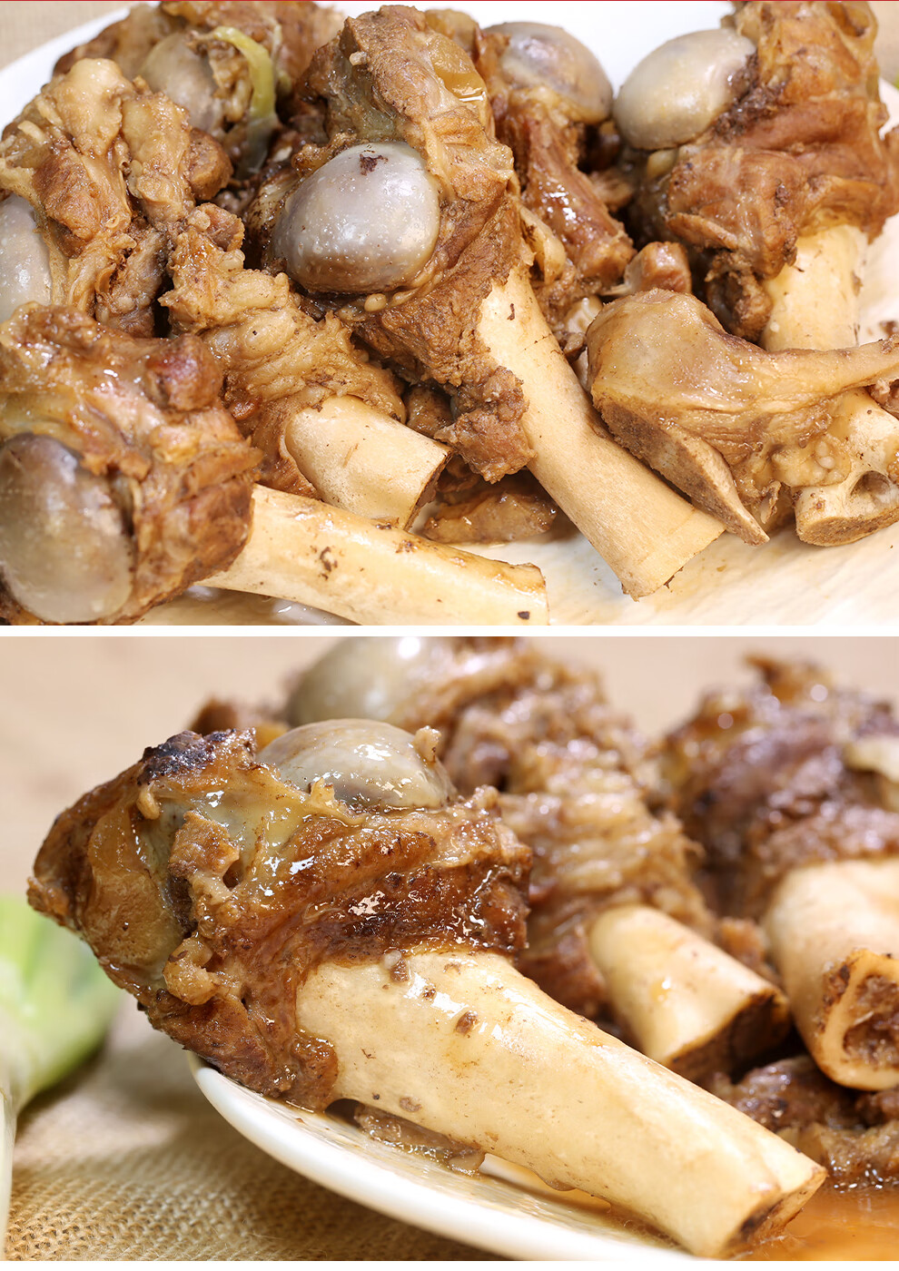 宝然羊棒骨新鲜农家跑山羊棒骨多肉骨髓易出羊肉生鲜 羊蹄子4斤