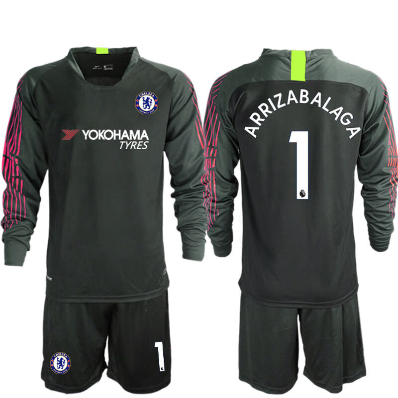 切尔西守门员1号凯帕门将服球衣成人儿童装足球服 灰色 l