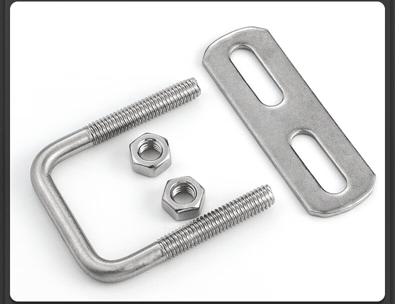 304不锈钢方型卡直角u型卡u型螺栓螺丝方卡管卡扣方管夹固定支架m620