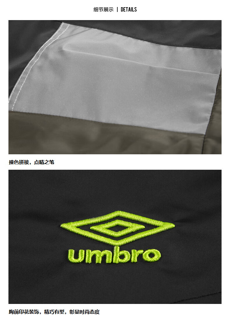 gxgxumbro茵宝联名翻领男士休闲夹克外套潮黑色165s