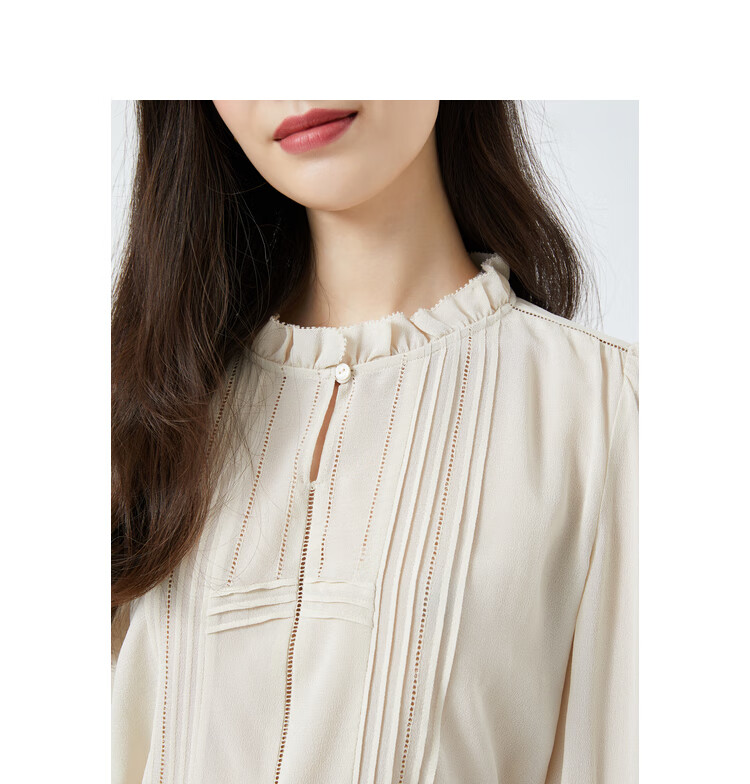 vgrass维格娜丝2022年春季新款衬衫gsc3n1z500米藕色4s