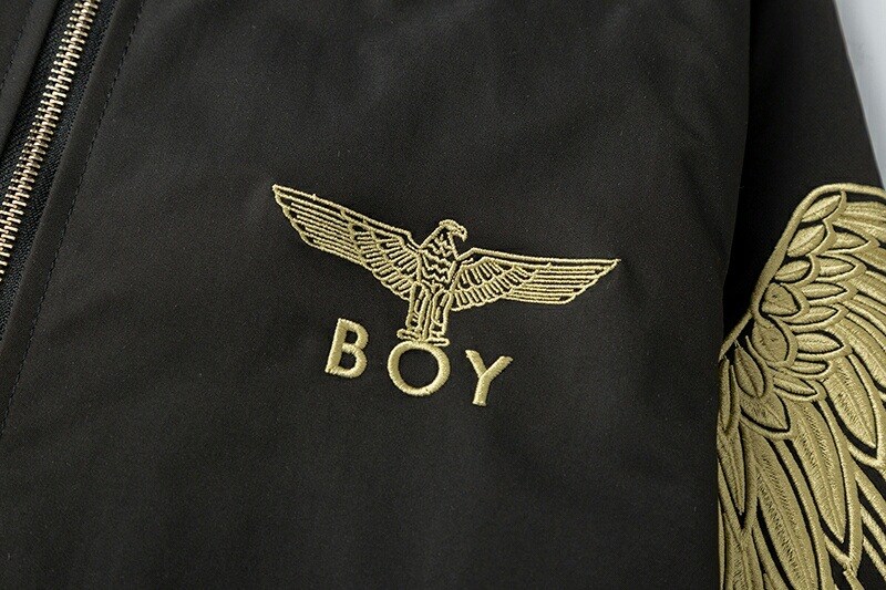 century boy21秋季新款boy潮牌老鹰翅膀刺绣棒球服夹克男女情侣口袋