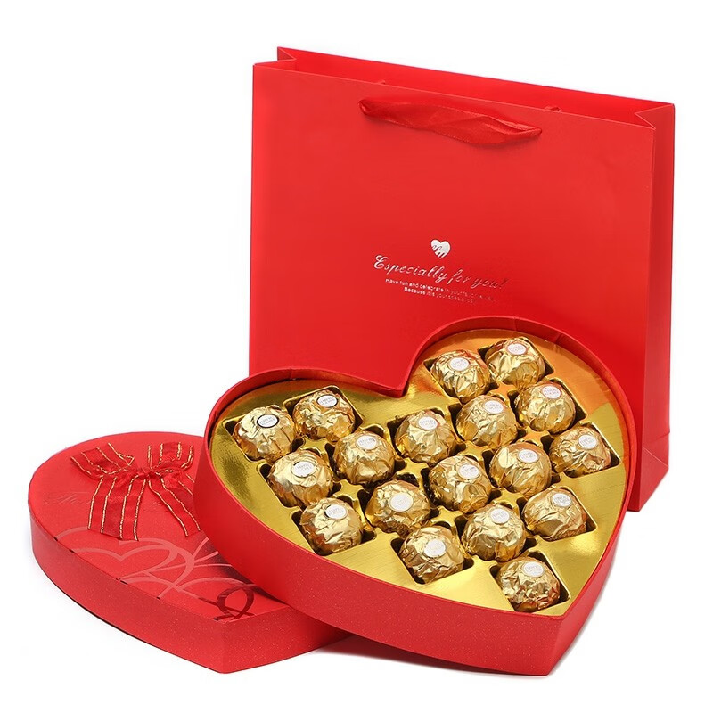 费列罗巧克力金莎榛果威化礼盒装心形创意男女生日儿童礼物情人节网红