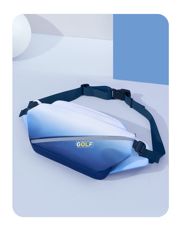 GOLF Trendy Crossbody Bag for Men, Gradient Color Shoulder Bag, Outdoor Sports Waist Pack, Men's Phone Bag, Ink Wash 16