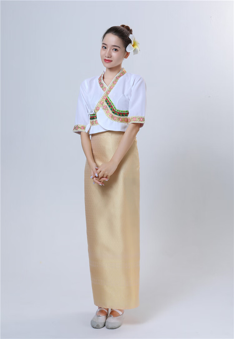 西双版纳傣族服装女2021秋季新款傣族筒裙套装云南傣族民族服饰日常装