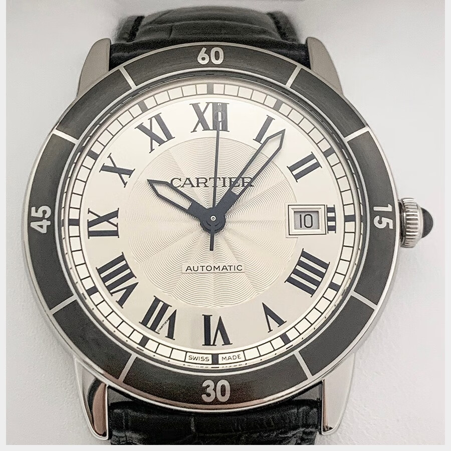 【二手95新】卡地亚男表伦敦系列自动机械精钢日期显示二手手表wsrn