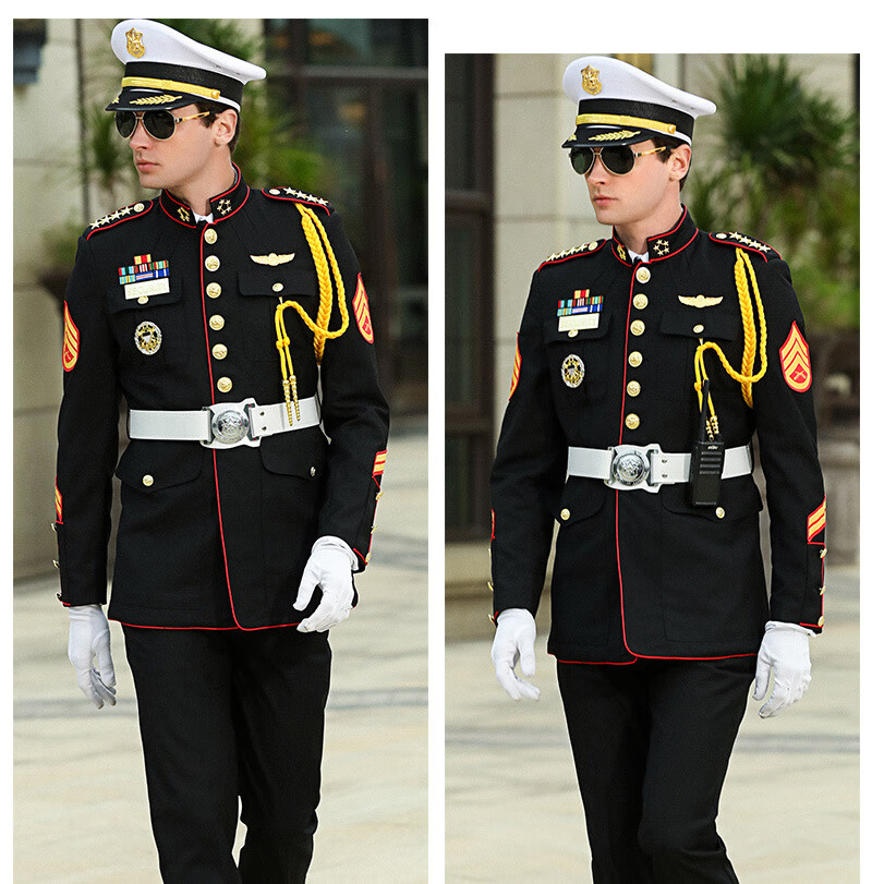 安富利保安服装春秋装外套物业门卫保卫单排扣黑色礼宾服制服保安服