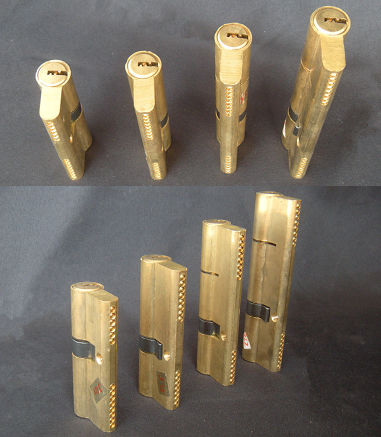 盗门锁芯 铜锁芯铁钥匙 通用锁芯锁具插芯锁具老式偏心锁芯 90mm=32.