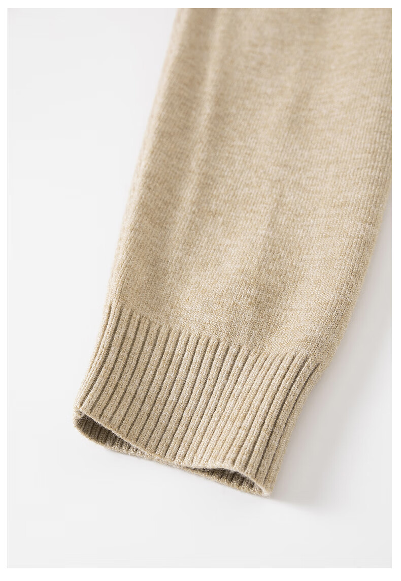 MARKLESS Men's Sweater, Autumn And Winter Warm Turtleneck Knit Pullover, Casual Inner Layer Base Shirt, 0710 Wheat Yellow, L 26