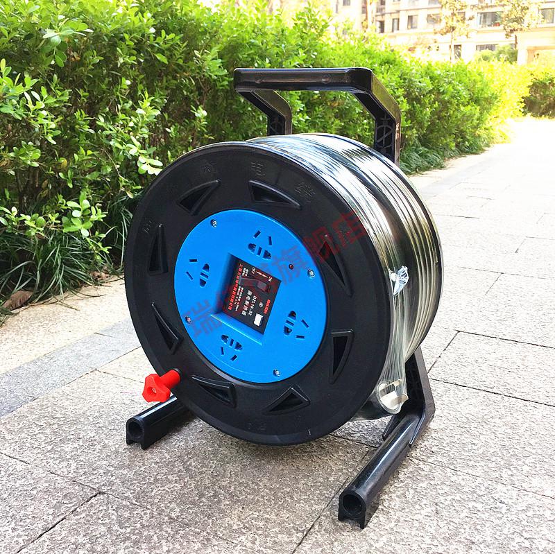 220v电缆拖线盘电源延长接线盘绕线盘移动卷线收线轴20米30米50米30米