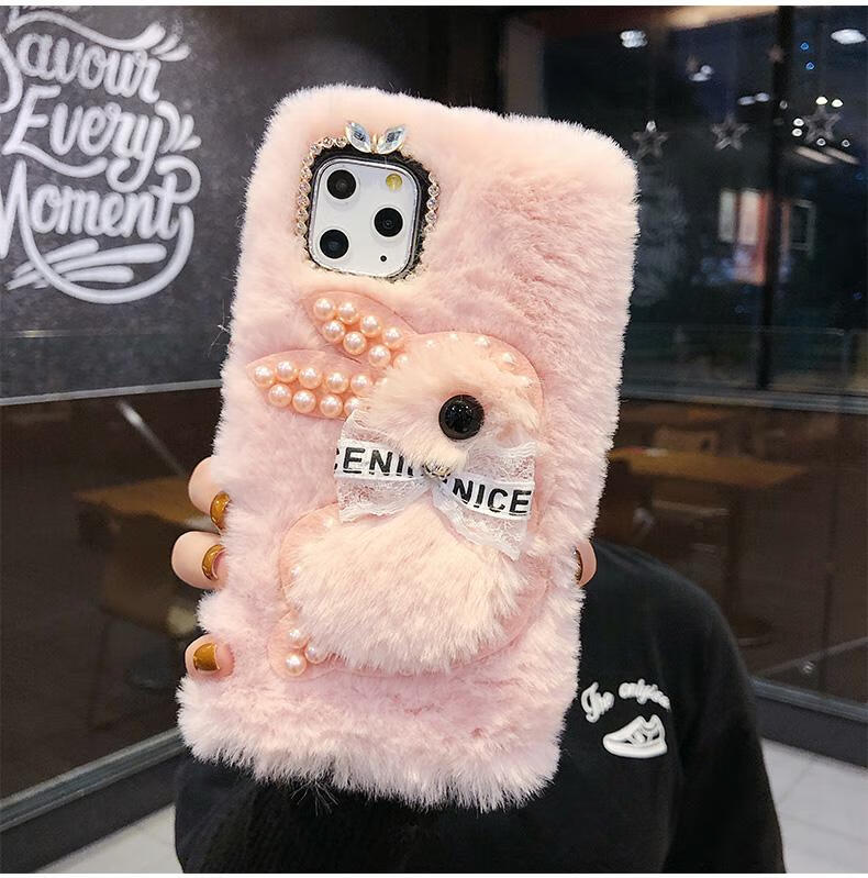 oppoa59手机壳毛绒绒oppoa59s冬天硅胶保护套a59m毛茸茸a79冬季暖手软