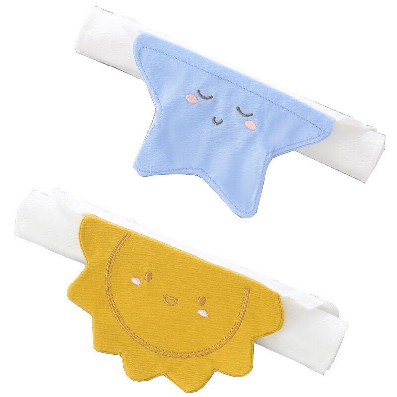 宝宝吸汗巾婴儿棉纱布幼儿园垫背巾全中大童隔汗巾大号06岁太阳与星星