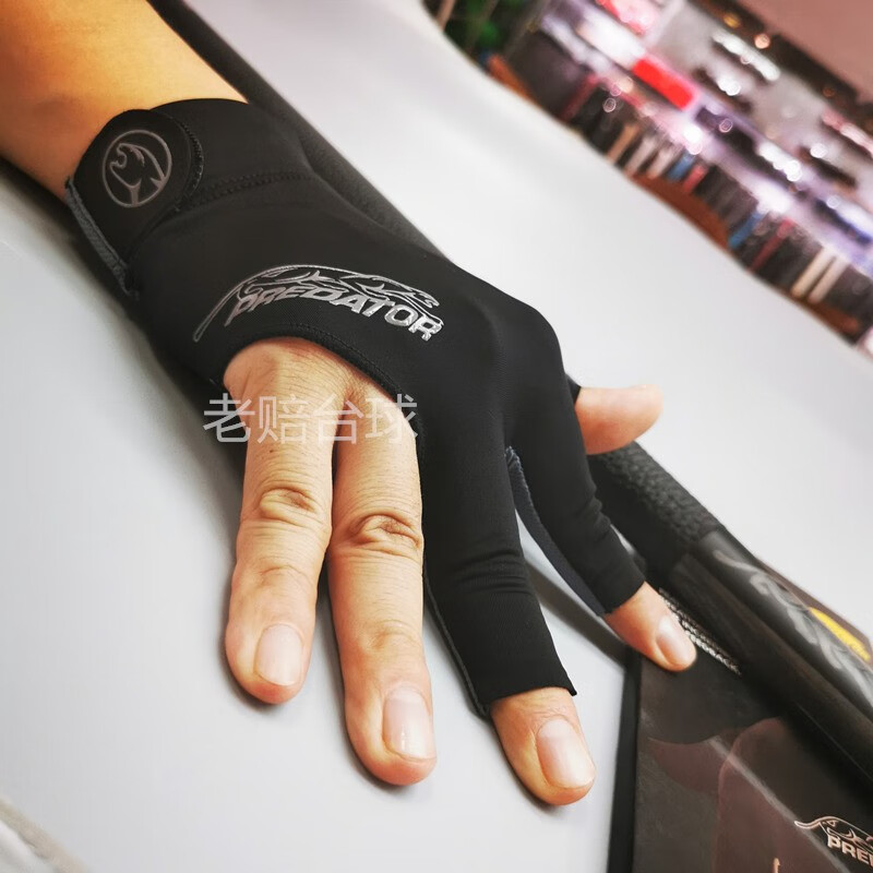 predator手套 三指手套 台球杆手套 台球杆手套 右手手套 黑黄色右手