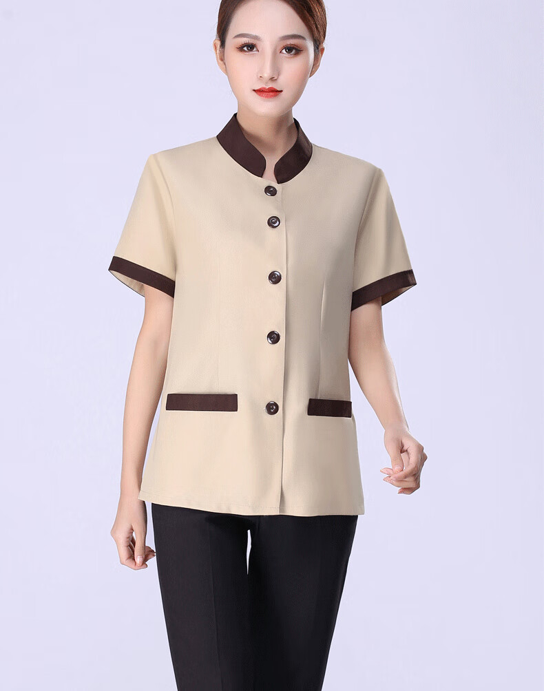 新品保洁服短袖女酒店宾馆客房阿姨工作服医院物业清洁员工装夏季套装