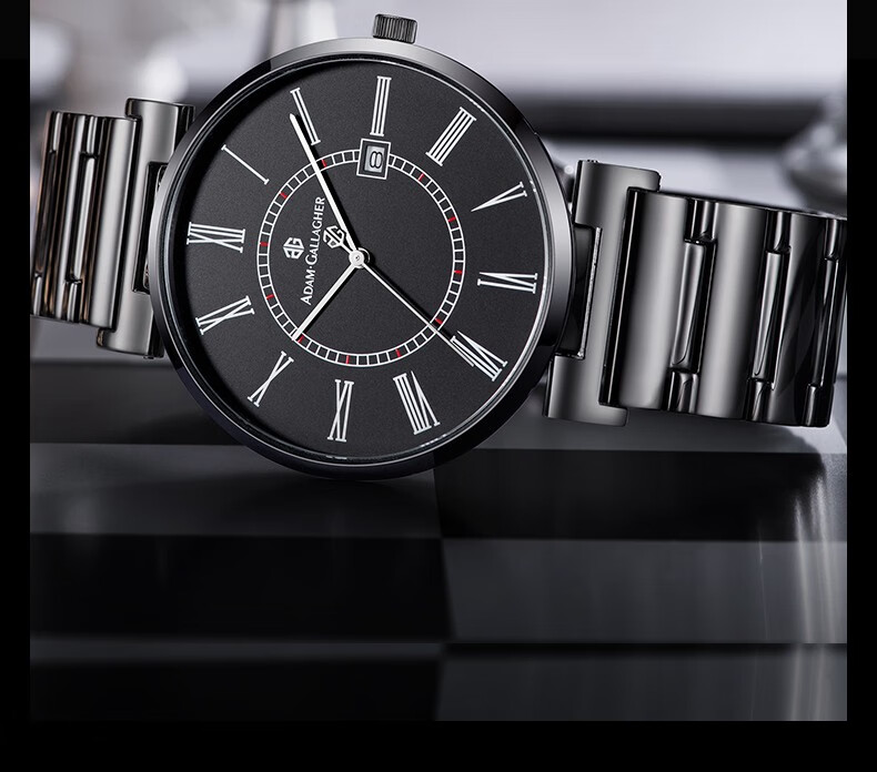 意大利品牌adamgallagher(ag)男士手表男款简约时尚商务石英腕表超薄