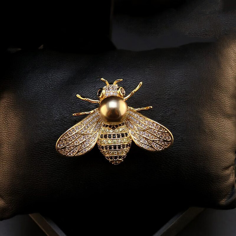 魅星紫小蜜蜂胸针女时尚百搭胸针配饰生日礼物银色款