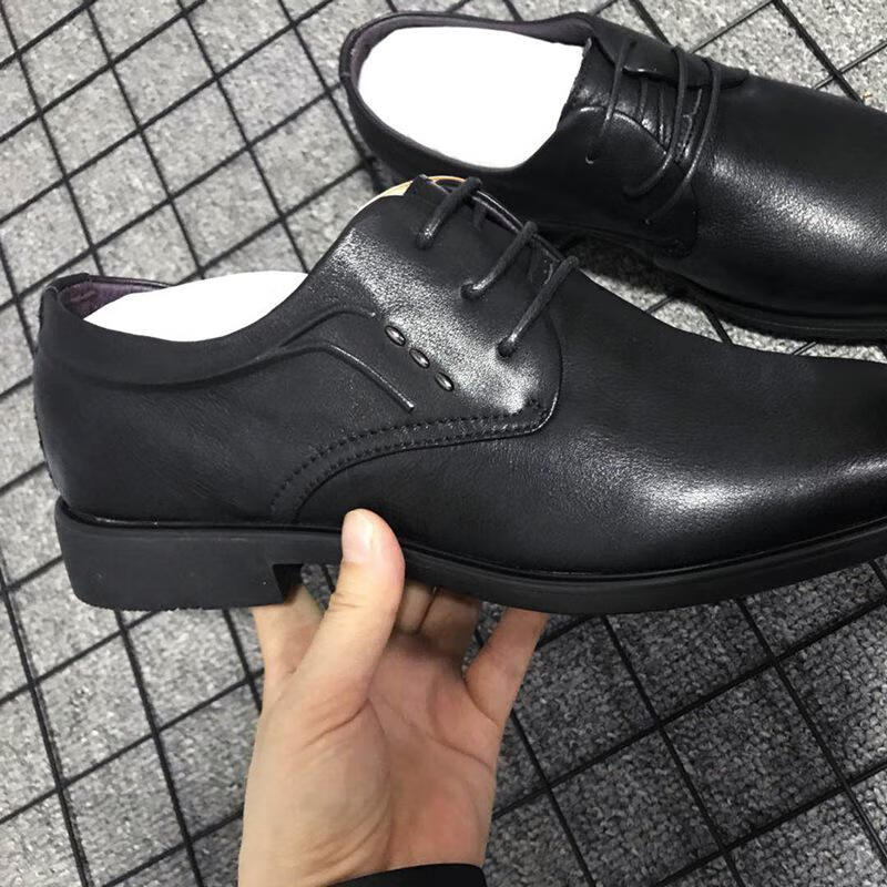 萨奇袋鼠皮鞋男新款商务正装休闲秋季透气男士英伦韩版尖头新郎结婚鞋