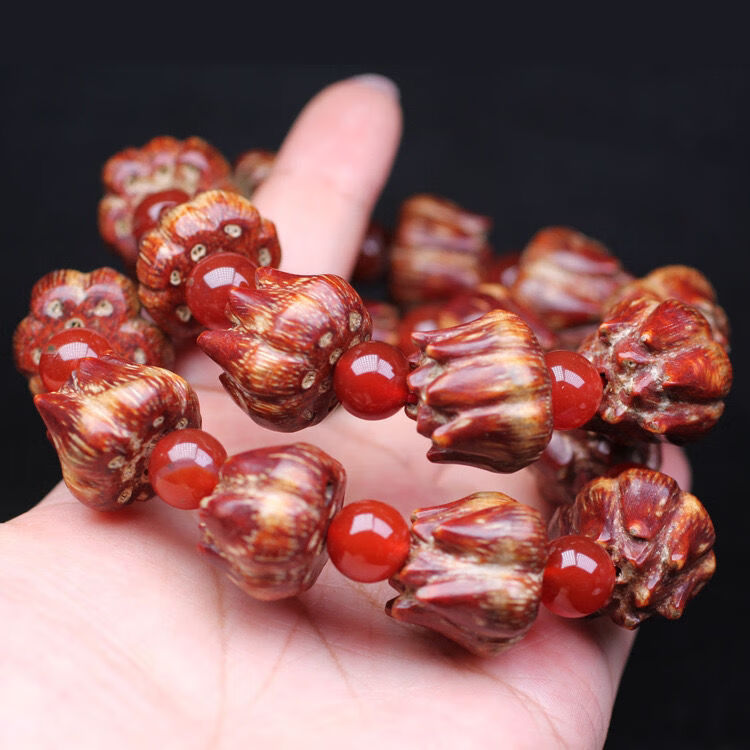 天i然滴血莲花菩提手串 滴血莲花菩提子手链 滴血莲花文玩 滴血莲花