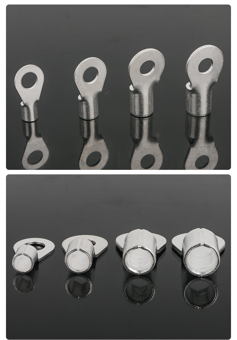 ot铜接线端子圆形铜线耳铜接头冷压线鼻子裸端头压线端子接线耳 ot1-3