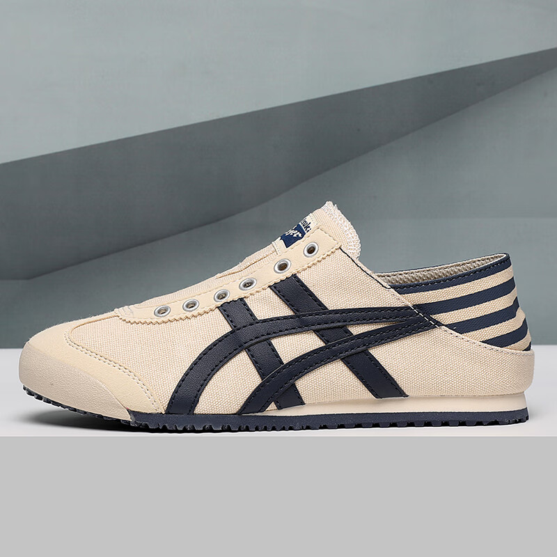 泰格男鞋店男鞋亚瑟虎女鞋一脚蹬懒人帆布小白鞋泰格阿甘鞋 一脚蹬米