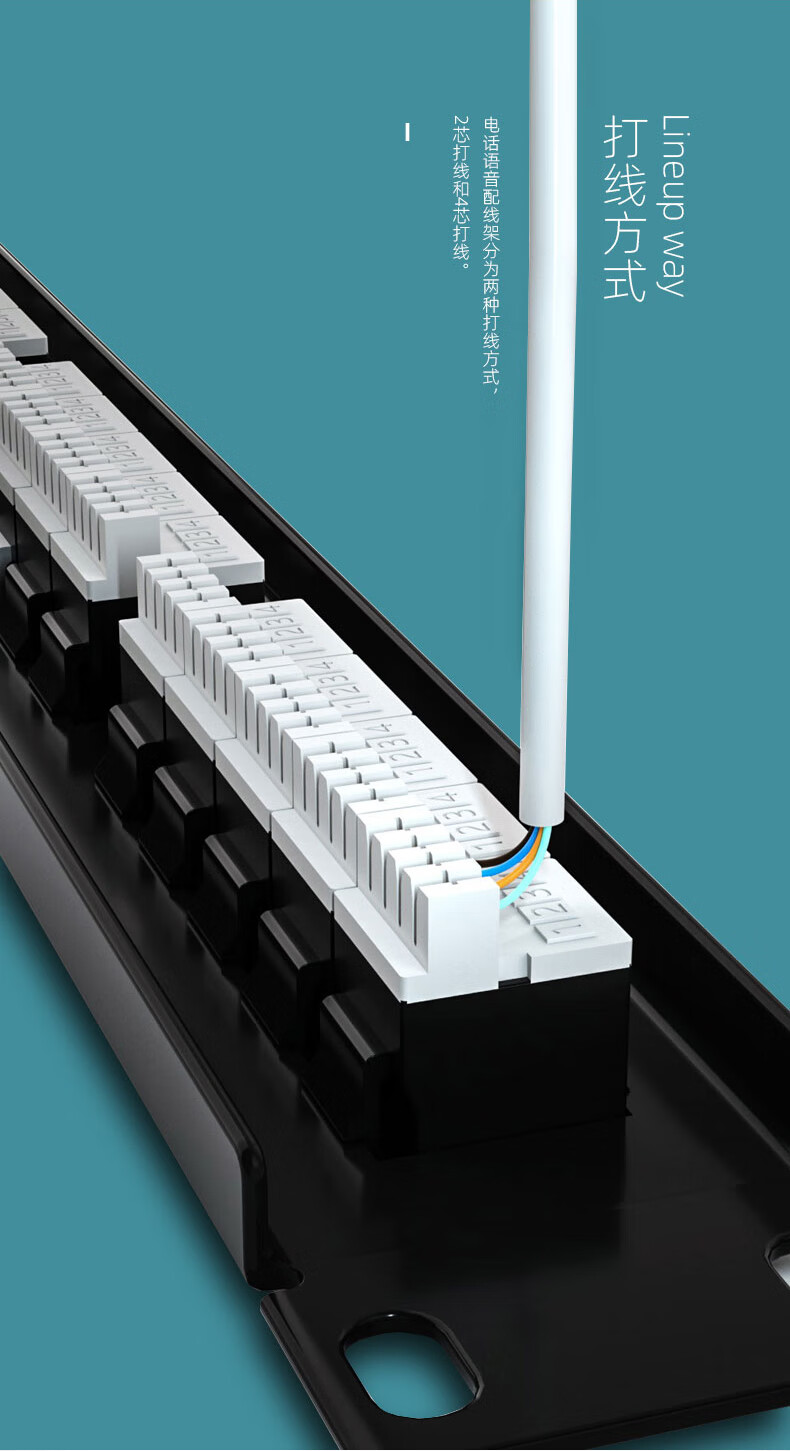 apesd电话语音配线架24口25口50口100对110型19英寸机架式rj11机房免