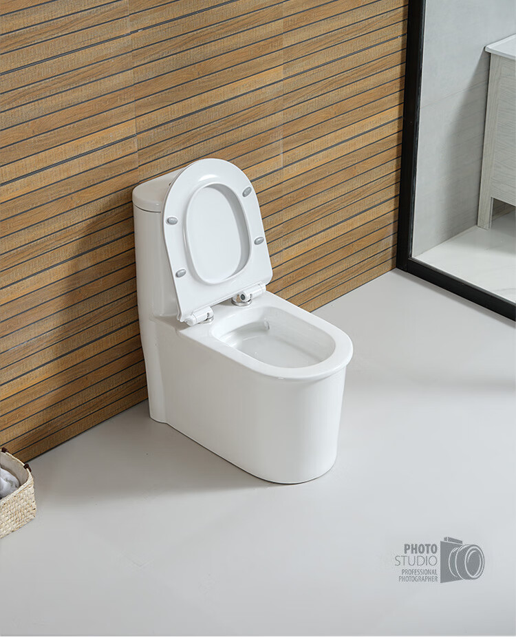 九牧王节水翻板马桶一升水直冲式智能洁釉卫生间不堵翻斗坐便器2033