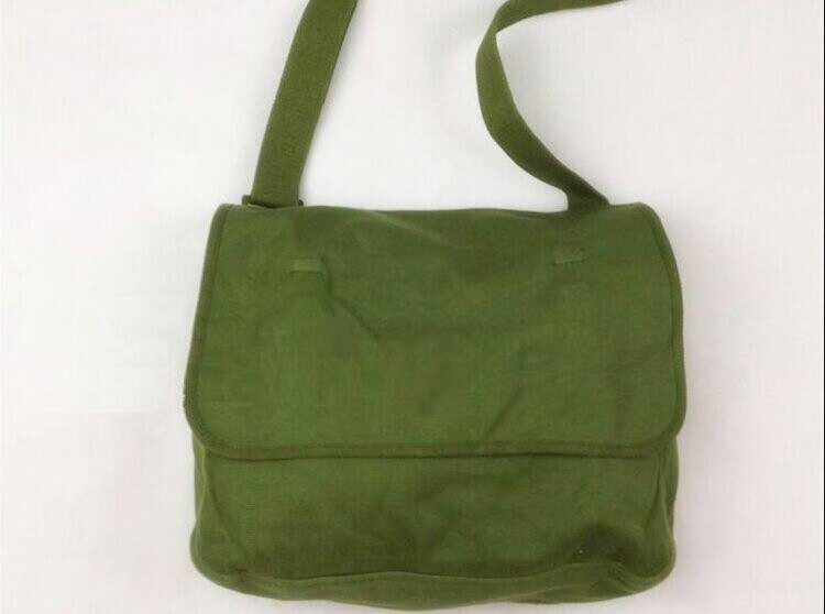 老书包老式怀旧帆布书包男怀旧挎包军挎包包帆布怀旧军绿色包老式小军
