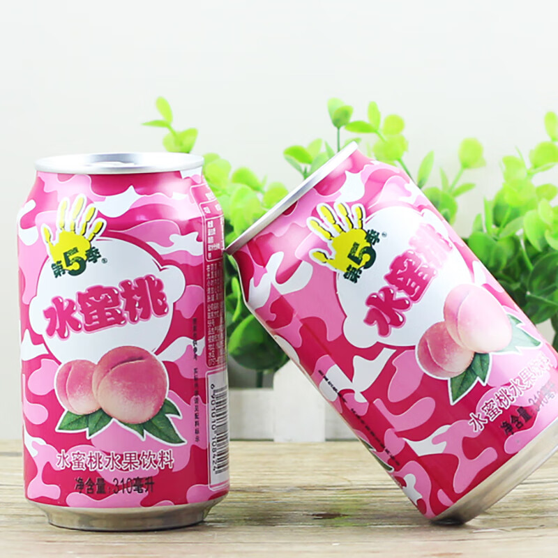 第五季水蜜桃310ml*24罐第五季水蜜桃汁饮料易拉罐水果味怀旧水饮料