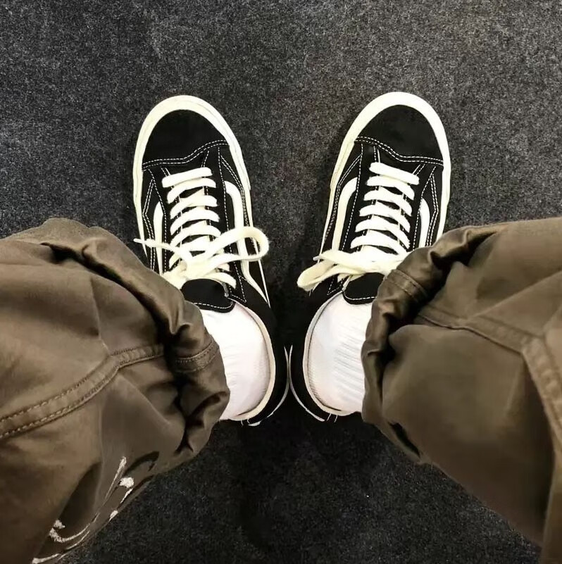 万斯(vans)style藏蓝低帮帆布鞋权志龙gd同款情侣鞋男女休闲滑板鞋潮