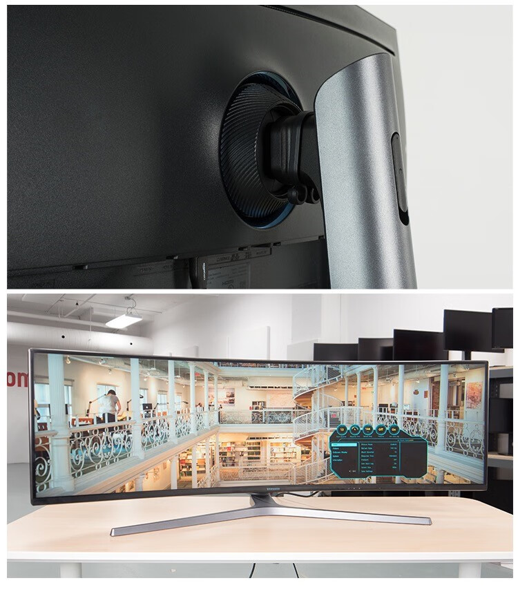 三星(samsung) 三星c49hg90dmc 49寸准4k曲面144hz超宽电竞带鱼屏超2k