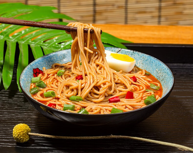 燕綠莜麵非油炸燕麥面涼拌莜麵麵條低脂掛麵粗糧速食麵免煮熟食雜糧面