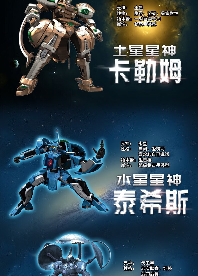 可动人偶变形机器人机甲儿童玩具男孩 【木星星神-宙斯】6寸变形版