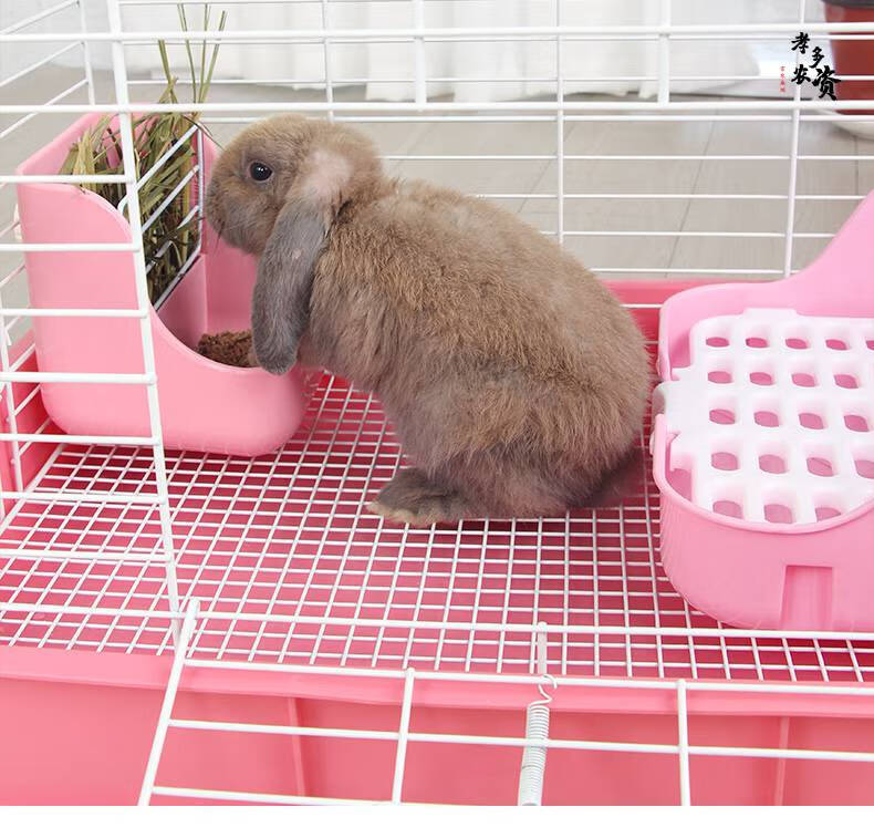 可狄kedi兔子荷兰猪笼子自动清粪窝屋宠物兔笼防喷尿别墅特大号养殖笼