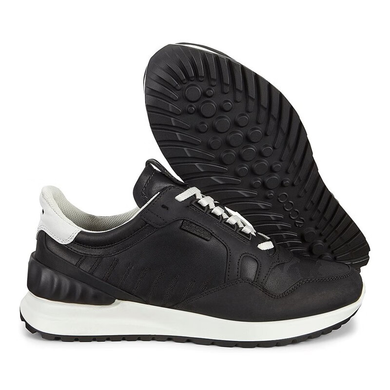 ecco爱步运动男鞋休闲鞋 真皮系带百搭男鞋 雅跃523214丹麦专柜直邮