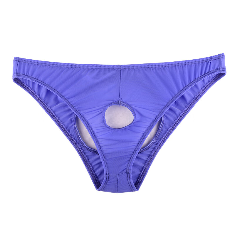 叶子媚透明开裆内裤男前后开洞免脱性感内裤薄透视冰丝