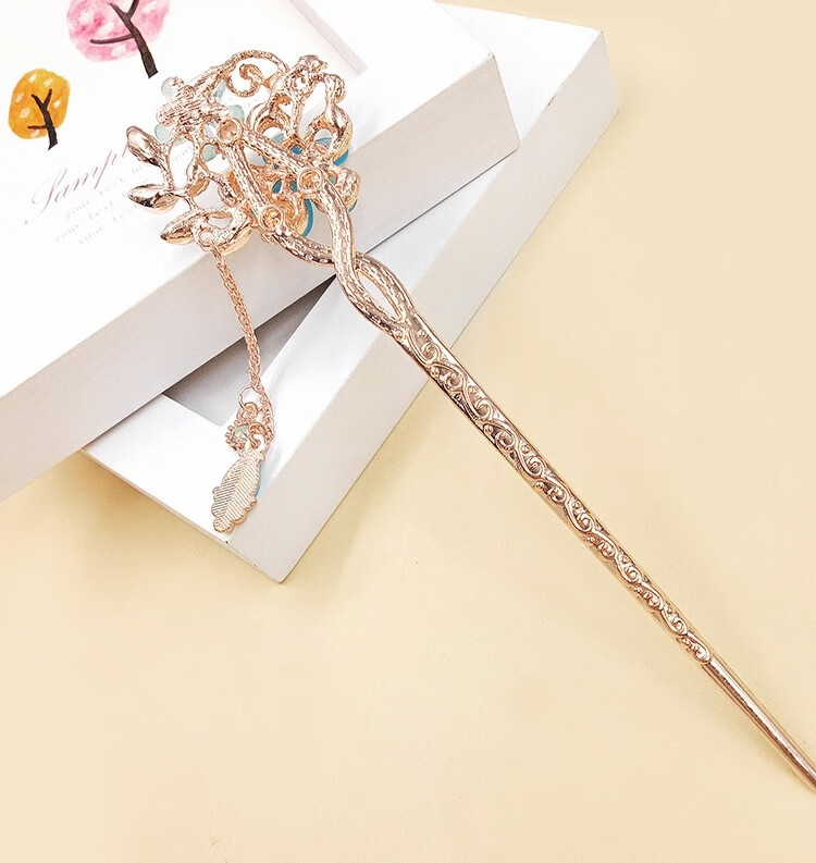 发簪复古风配饰发饰流苏韩国古典步摇簪子发钗盘发头饰钗子木簪子 fz