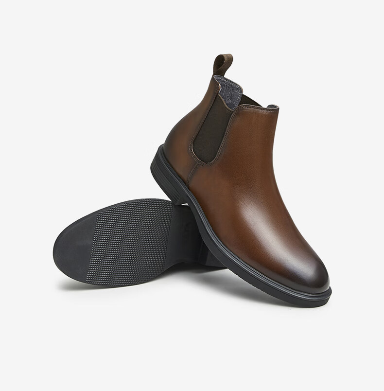 tata他她男鞋2022冬新时尚休闲简约方跟切尔西靴男靴新款vvx01dd2